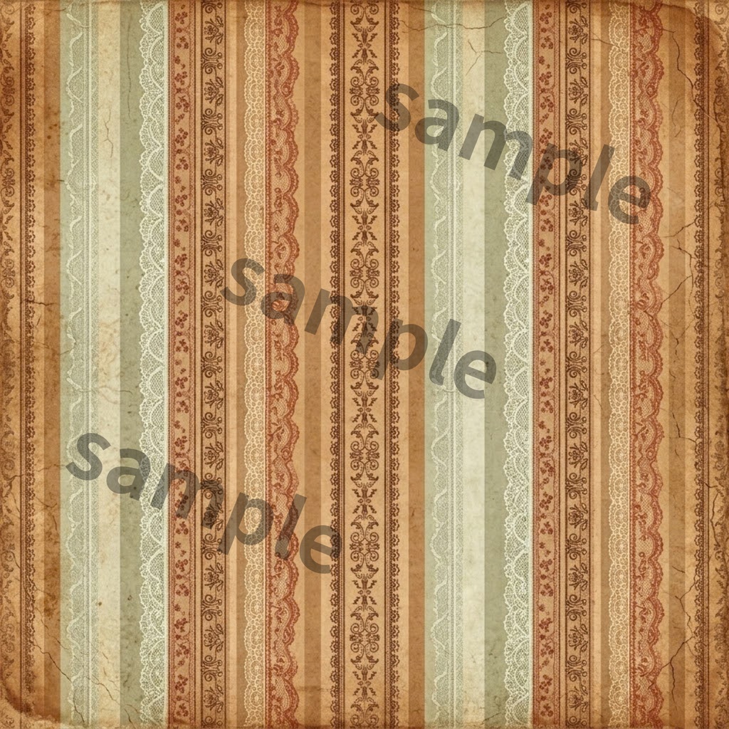 Antique × Stripe|大人かわいいアンティークストライプ|デジタルペーパー 6種類