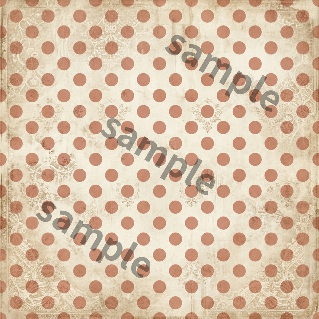 Antique × Polka Dot|大人かわいいアンティーク水玉|デジタルペーパー 6種類