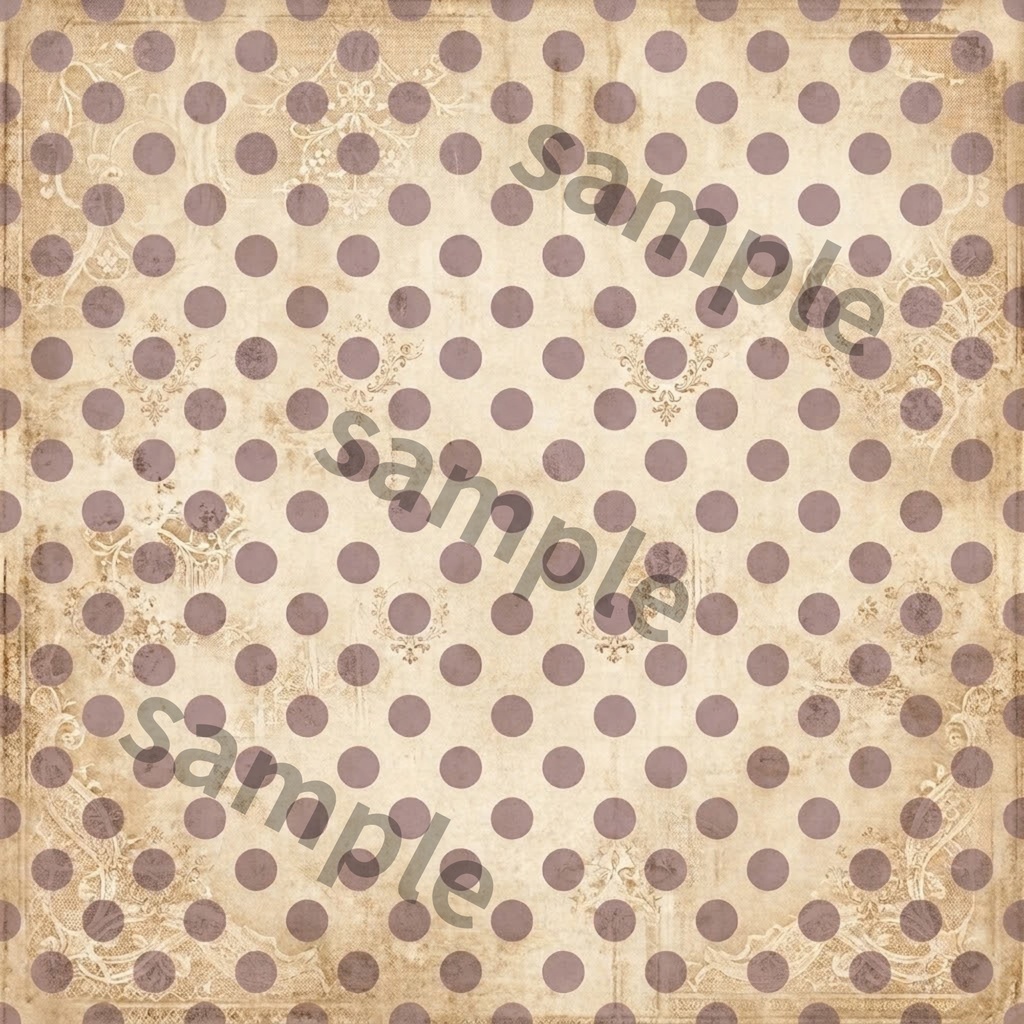 Antique × Polka Dot|大人かわいいアンティーク水玉|デジタルペーパー 6種類