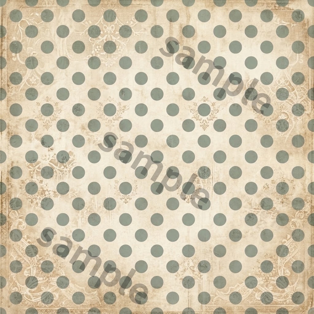 Antique × Polka Dot|大人かわいいアンティーク水玉|デジタルペーパー 6種類