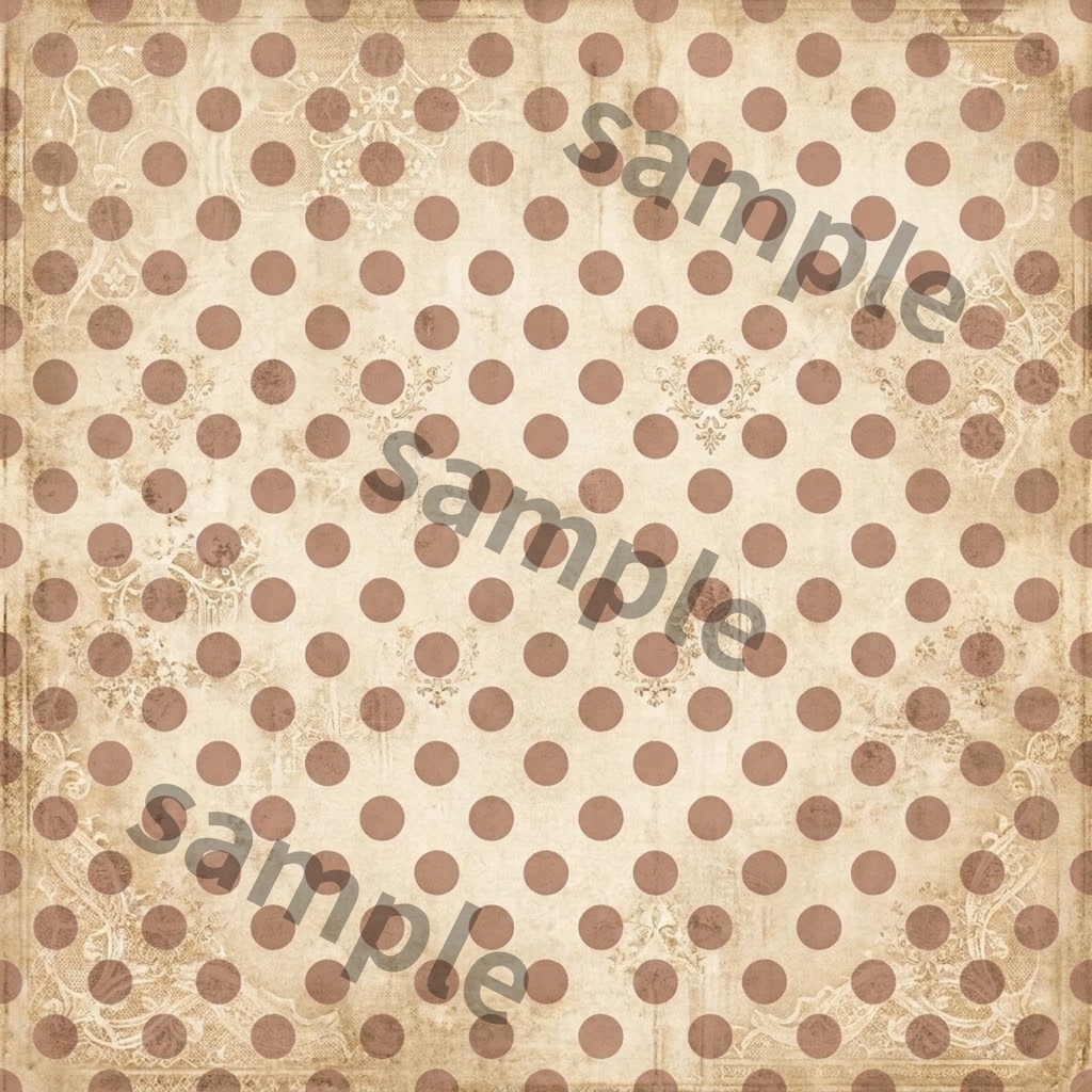 Antique × Polka Dot|大人かわいいアンティーク水玉|デジタルペーパー 6種類