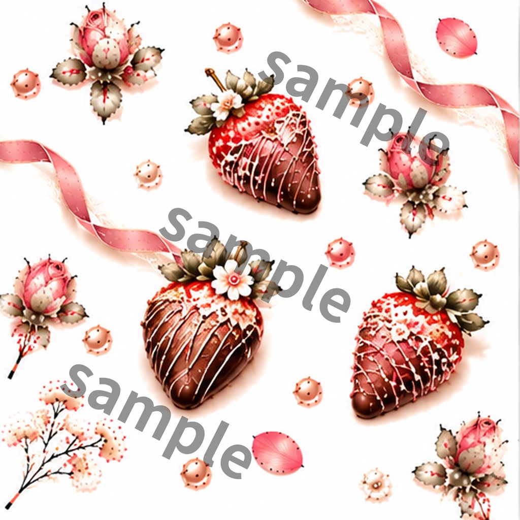【デジタルペーパー6柄】Antique Chocolate|アンティーク チョコレート・くすみピンク・バレンタイン・大人かわいい|商用利用OK