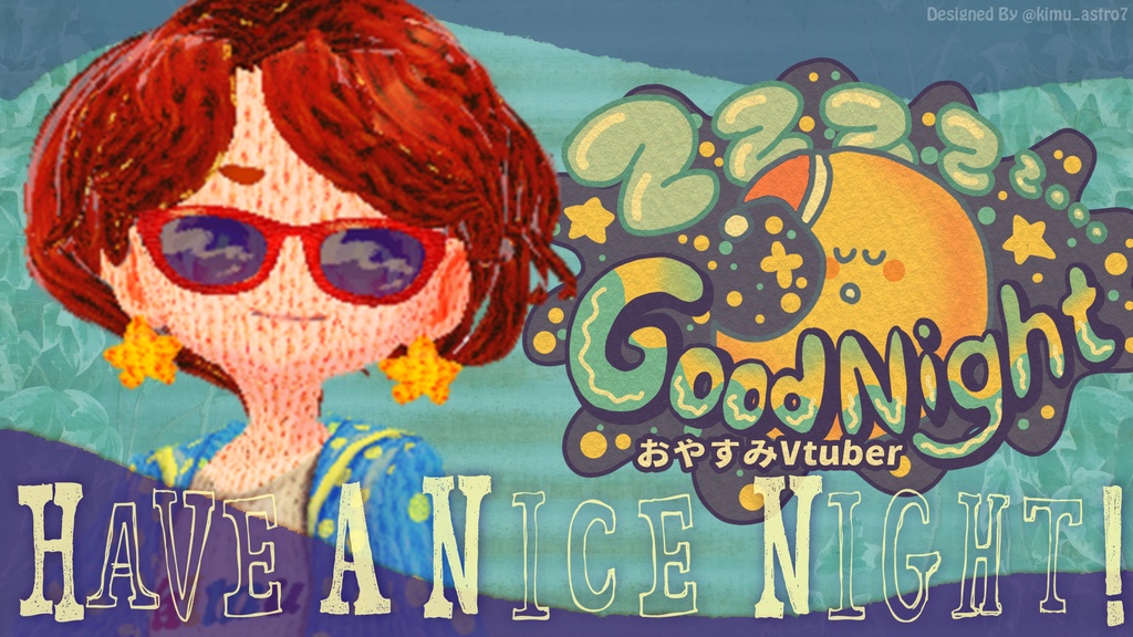 【FREE】【Vtuber向けフリー素材】おはよう&おやすみVtuber