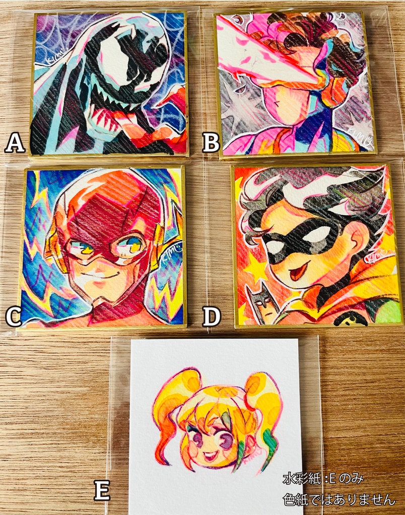 【原画】ミニ色紙、ミニ原画（アメコミ）