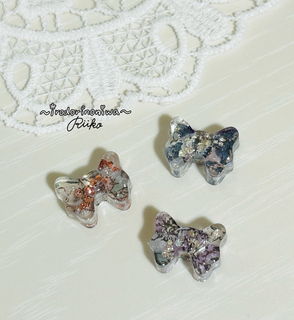 リバティ柄のぬい用🎀ブローチ【ミディアム】