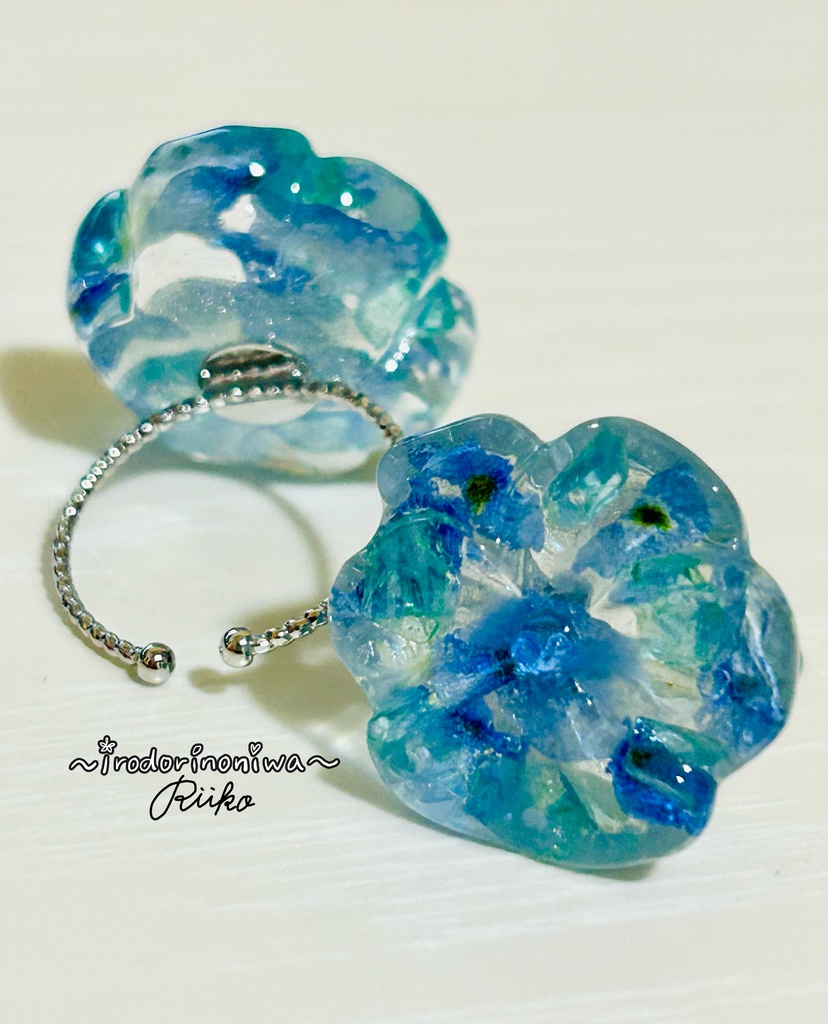 シーグラスのリング