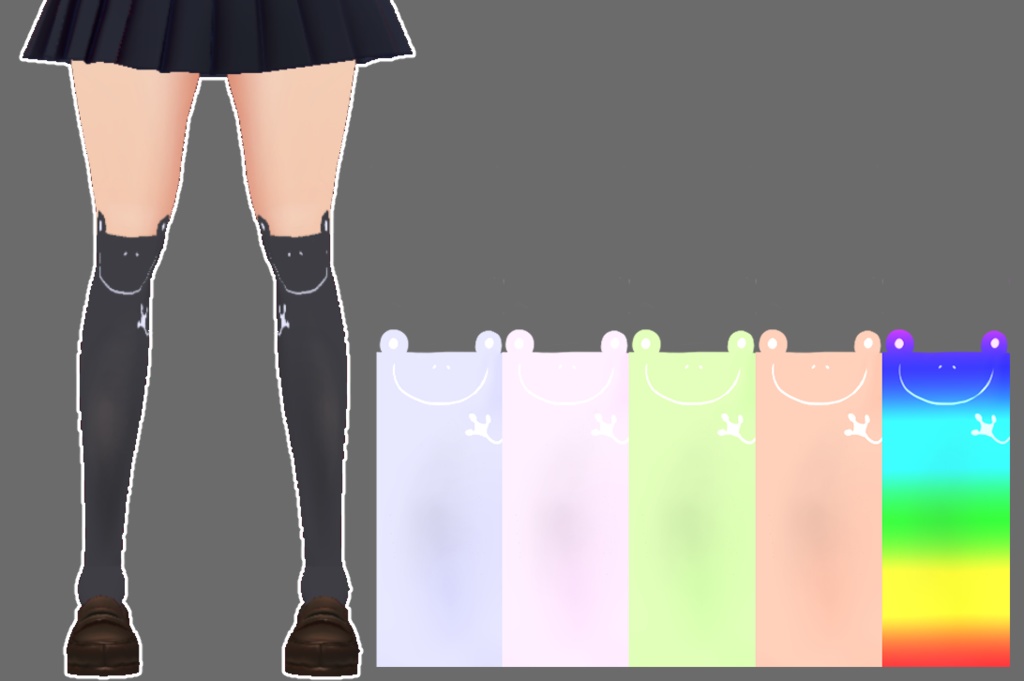Stocking Whit 9 styles and 5 colors Vroid textures