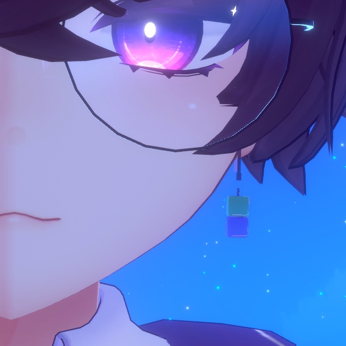 【VRChat想定】キューブキャンディピアス