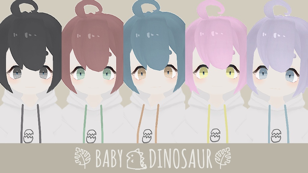 【Cluster対応/VRM】オリジナル3Dモデル「恐竜のエケチェン」