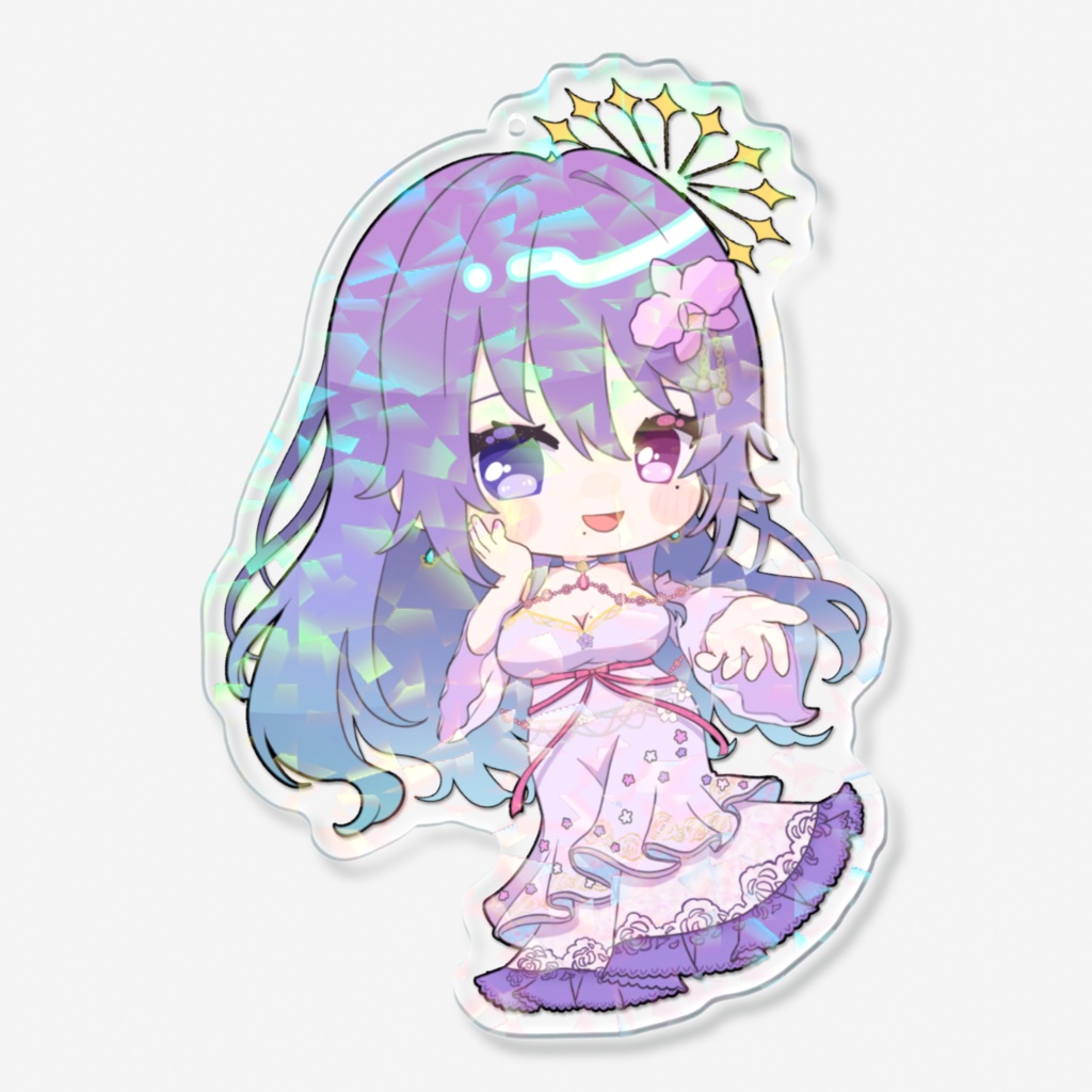 ホログラムアクリルキーホルダー (カトレアver.)