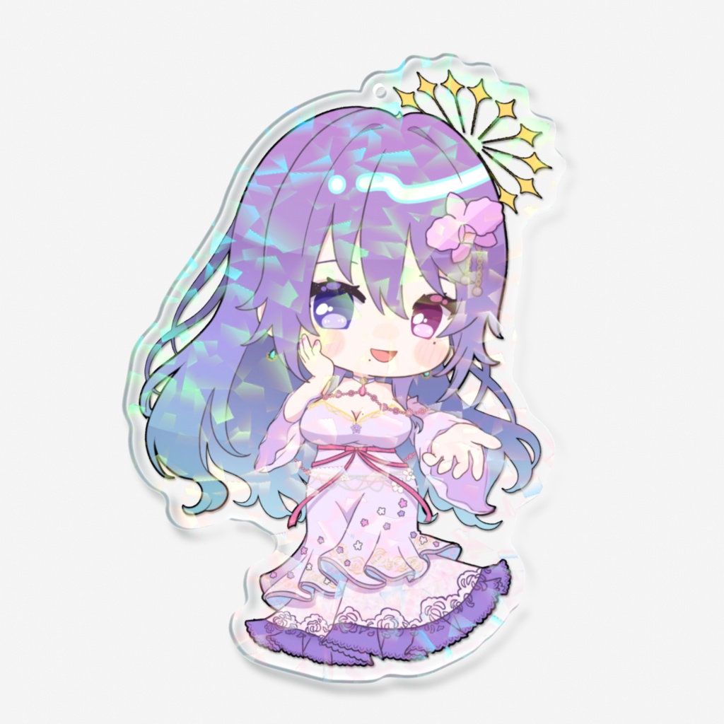 ホログラムアクリルキーホルダー (カトレアver.)