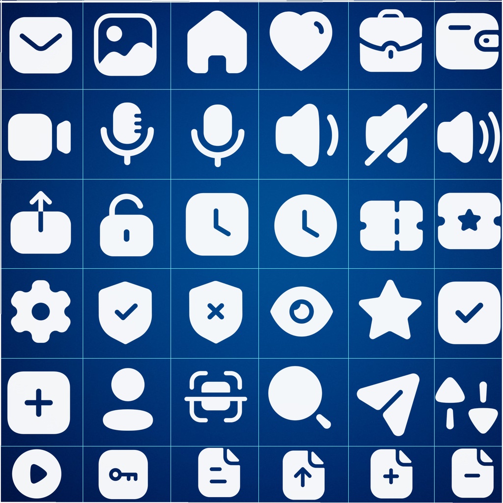 ミニマルなUIアイコン100種 | Procreate & PS対応ブラシ