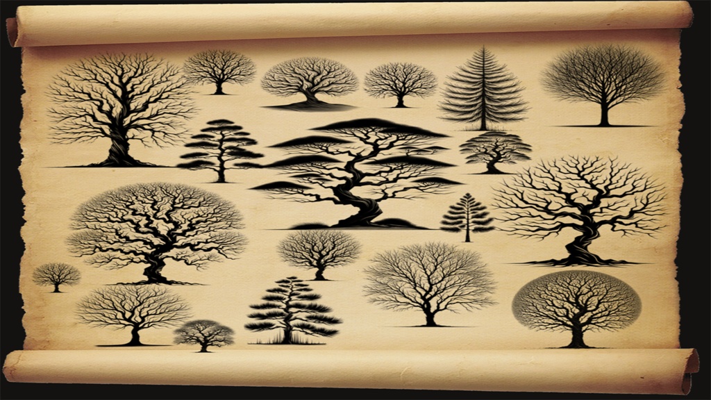 99種類の樹木スタンプセット | Procreate & PS対応ブラシ