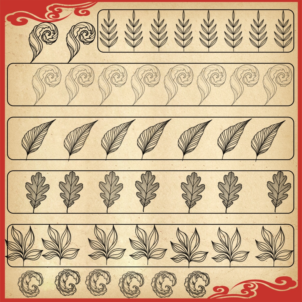 99種の葉っぱスタンプセット | Procreate & PS対応ブラシ