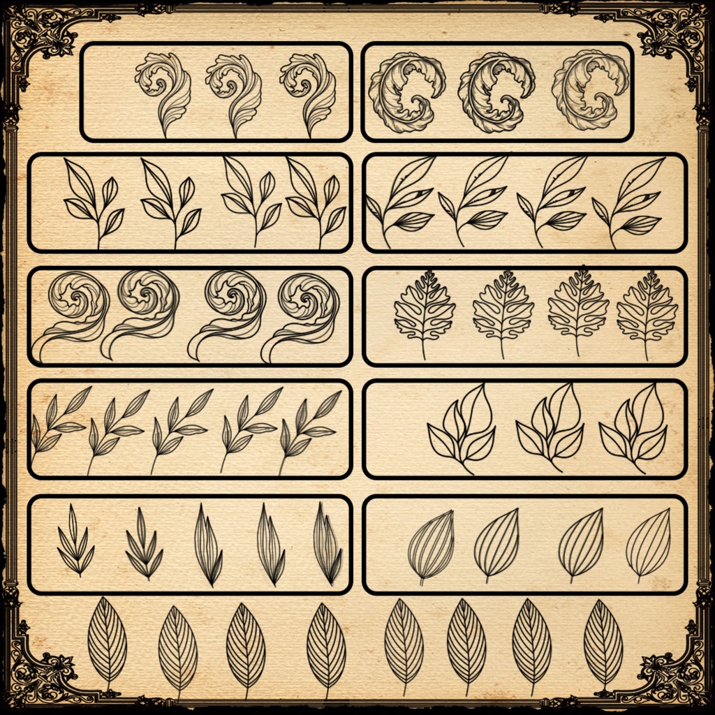 99種の葉っぱスタンプセット | Procreate & PS対応ブラシ