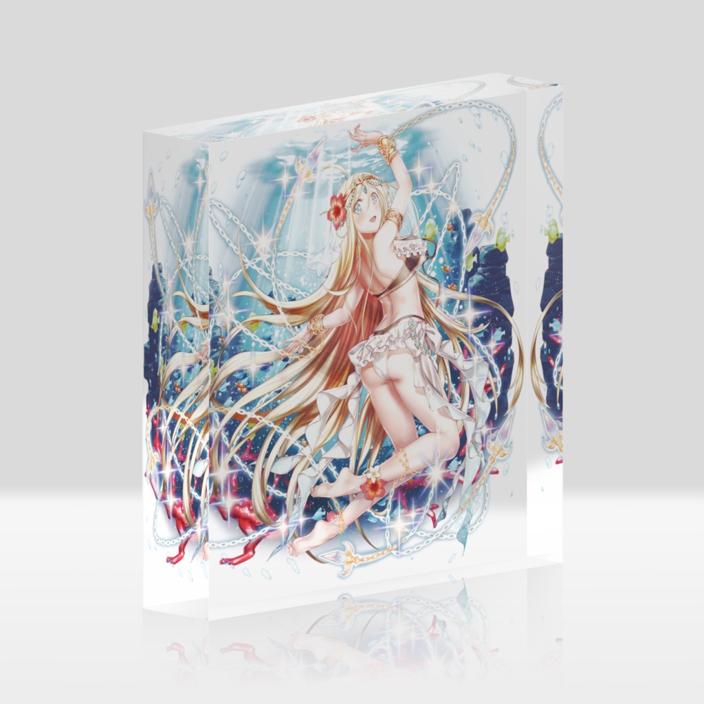 サマーキャラ クリアアクリルブロック