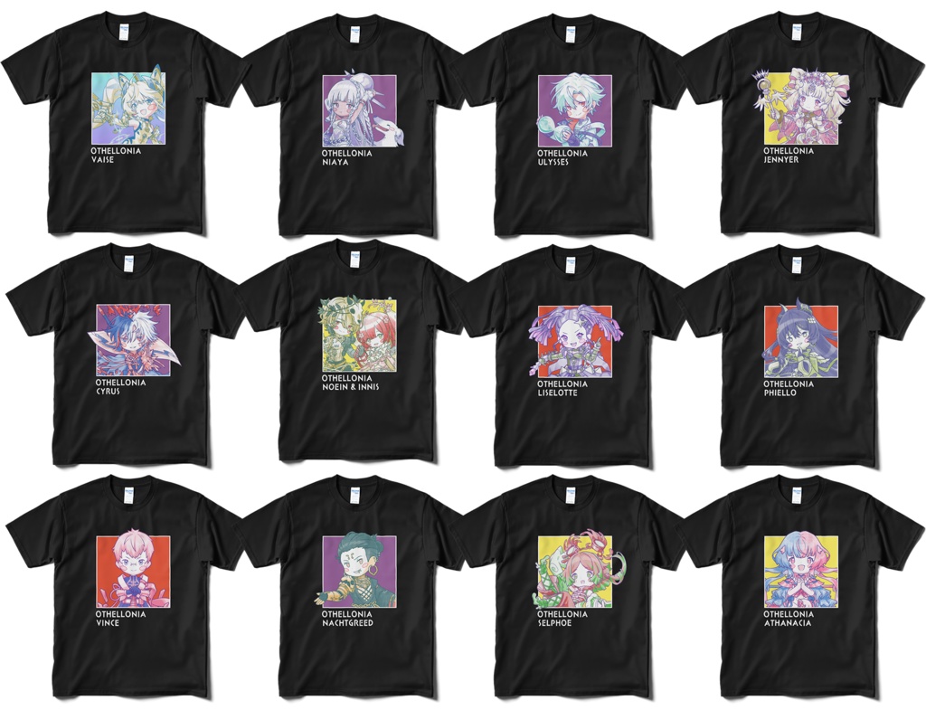 ちびキャラ デザインTシャツ(ブラック)5