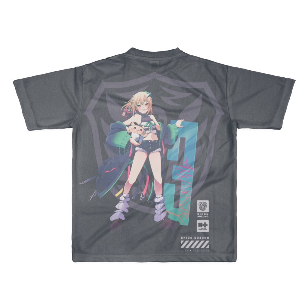 【鈴乃しおん】3周年記念フルグラフィックTシャツ