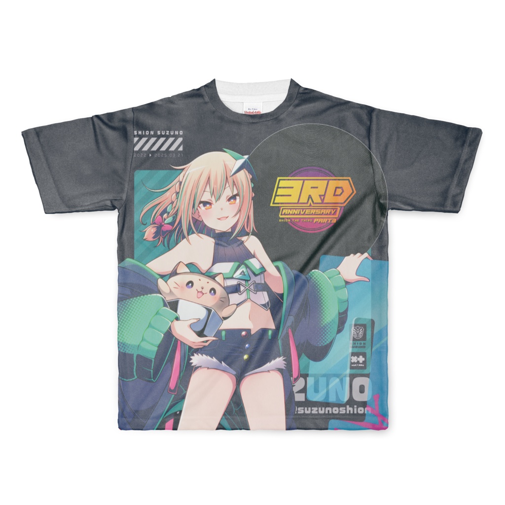 【鈴乃しおん】3周年記念フルグラフィックTシャツ