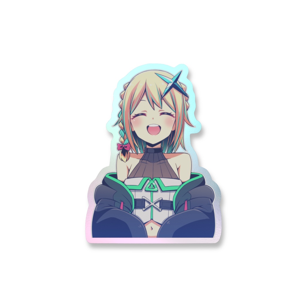 【鈴乃しおん】4周年記念オーロラスマホステッカーA