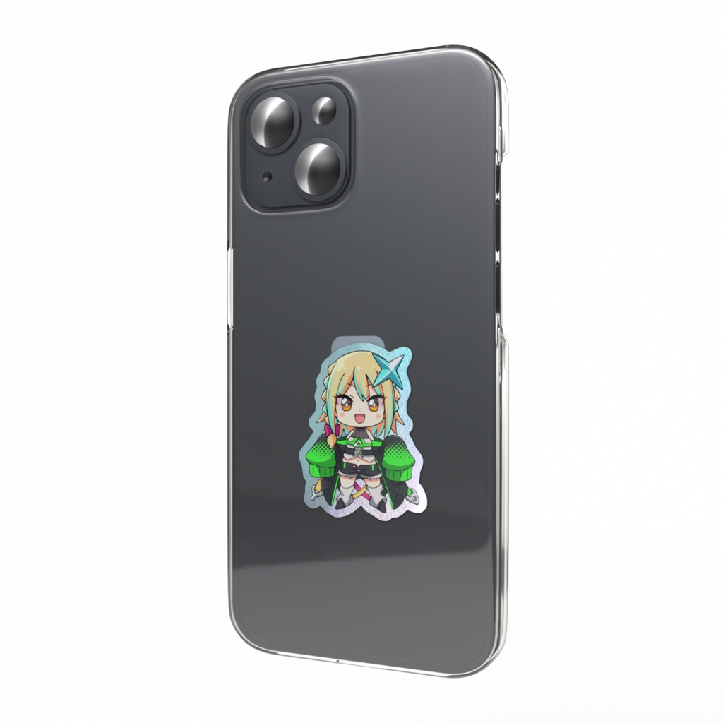 【鈴乃しおん】4周年記念オーロラスマホステッカーB