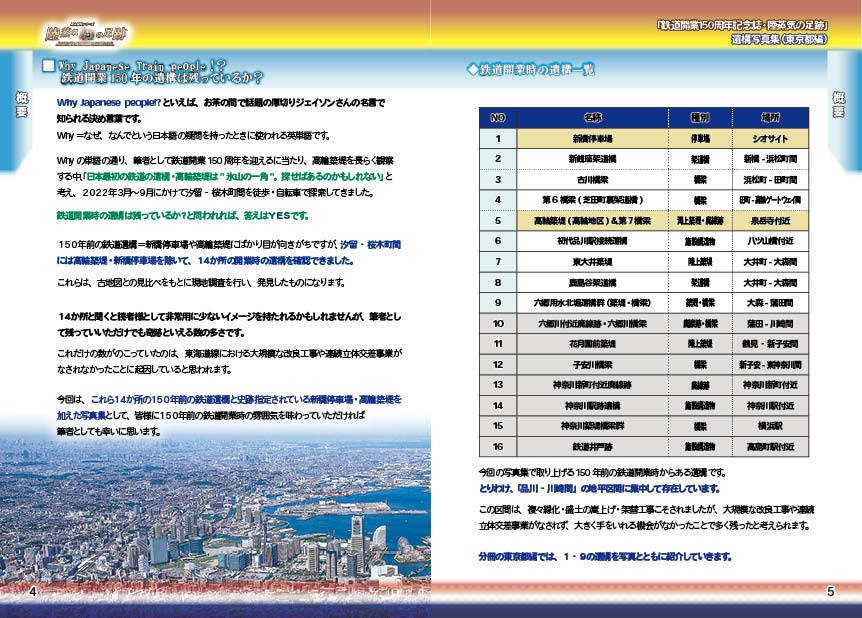 「 #鉄道開業150周年 記念誌 」陸蒸気の足跡 遺構写真集(東京都・神奈川県 分冊版)