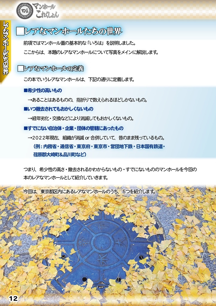 「 #コミケ101 新刊 」マンホールこれくしょん・東京都区内のレアなマンホール①