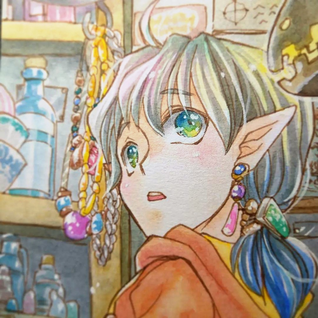 ブリキの魚ランプ