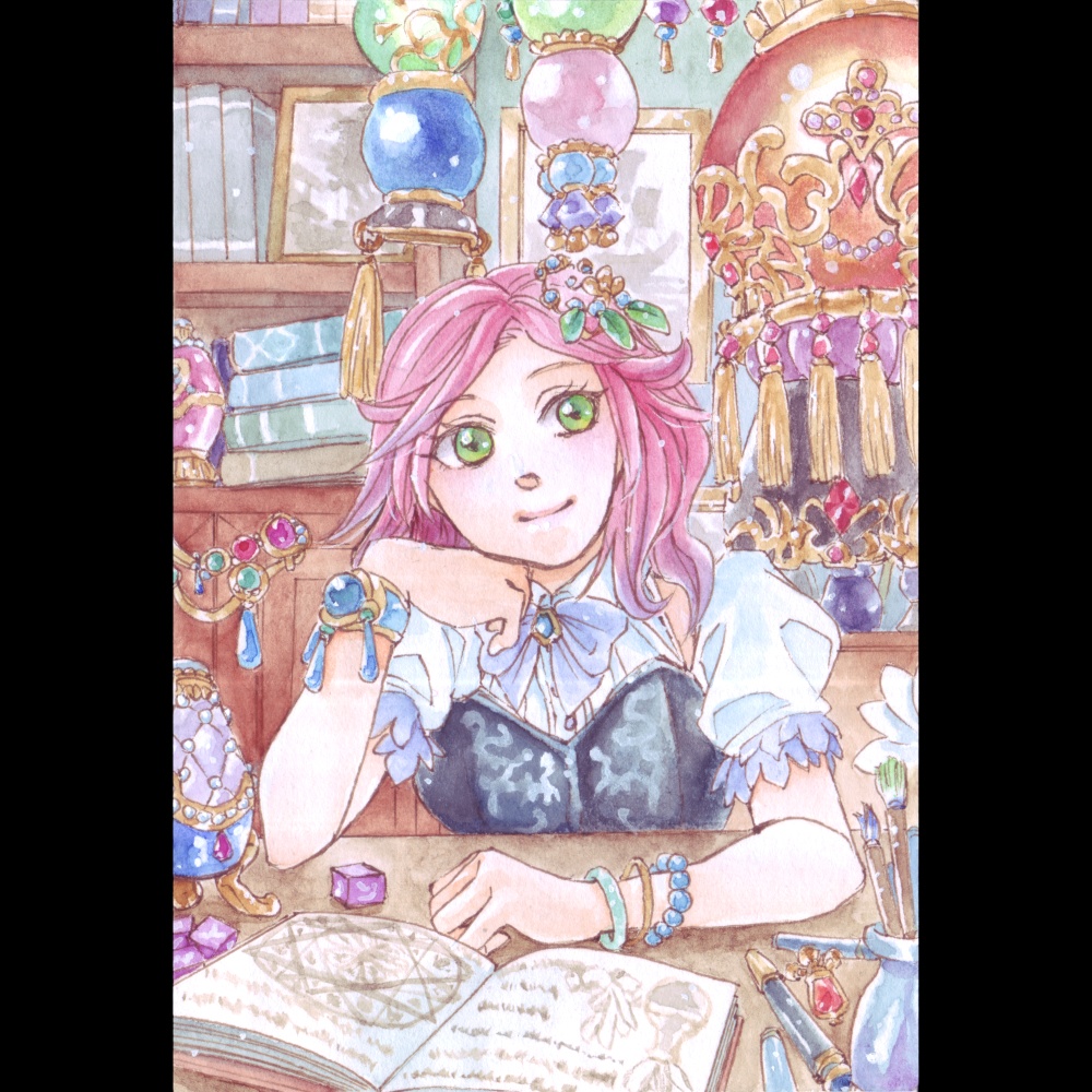 魔法の道具に囲まれて