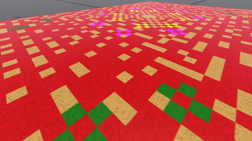 ドット絵っぽい絨毯