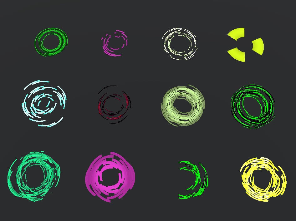 【VRChat向け】サイバー風ディスクシェーダー(&サンプル12個セット)