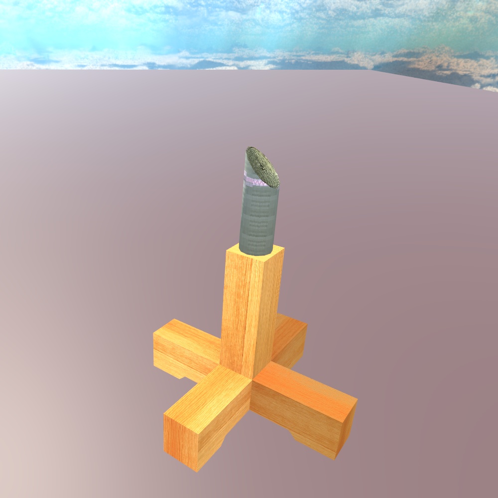 【VRChat向け】居合切り用巻き藁Particleと木刀