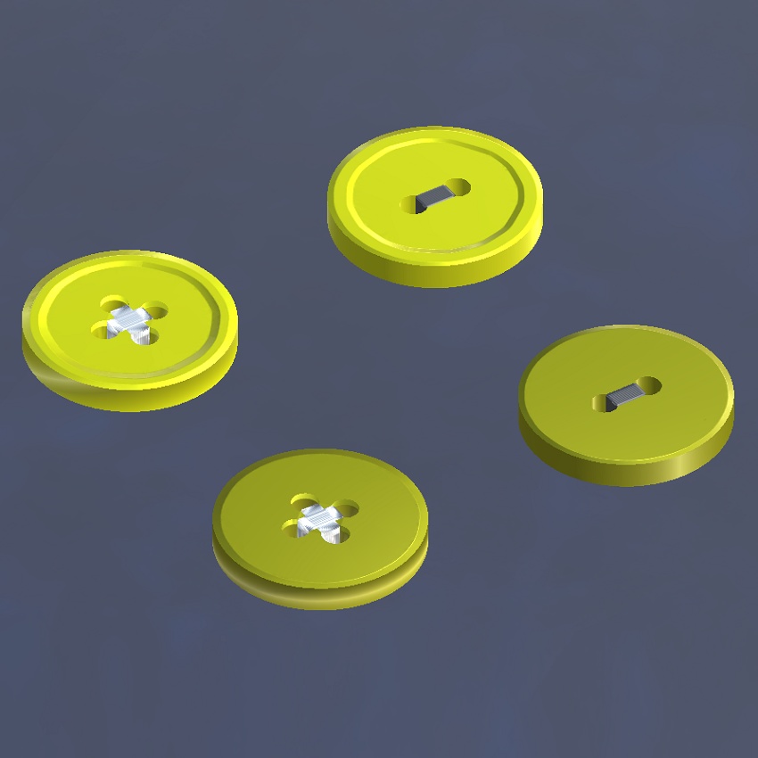 【VRChat向け】2つ穴ボタン・4つ穴ボタン セット