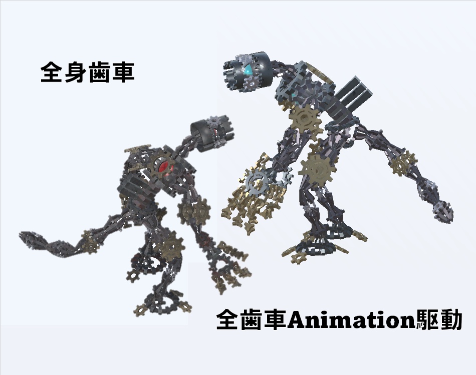 【VRChat向け】オリジナル3Dアバター「歯車竜ラプトル」/「Gear Dragon Raptor」