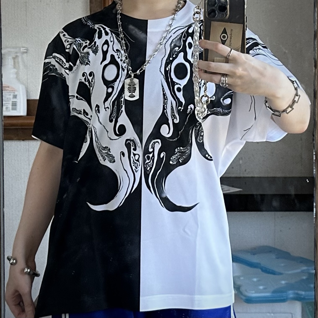 「現実を裂く矢印」Tシャツ・バイカラーセーラータイプ