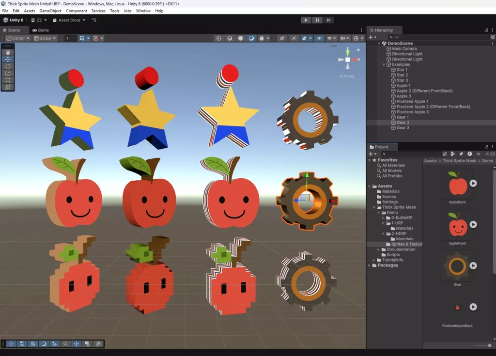 厚み付けUnityスクリプト