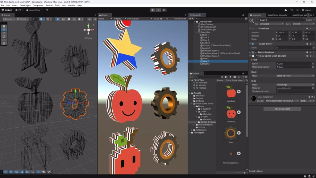 厚み付けUnityスクリプト