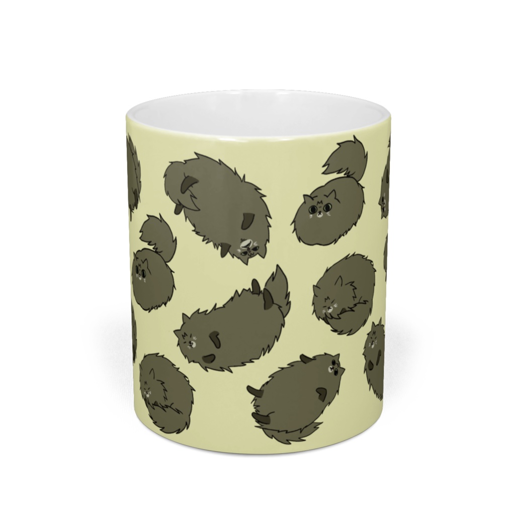 あしのみじかいねこのマグカップ