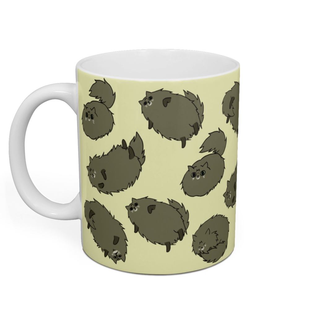 あしのみじかいねこのマグカップ
