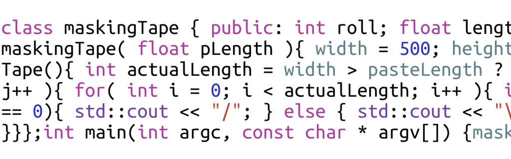 C++マスキングテープ