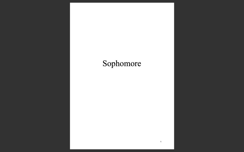 Sophomore記録集