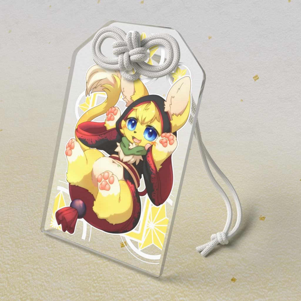 みんなの活躍を肉球でぷにっと後押し♪へそねこアクリルお守り🐱