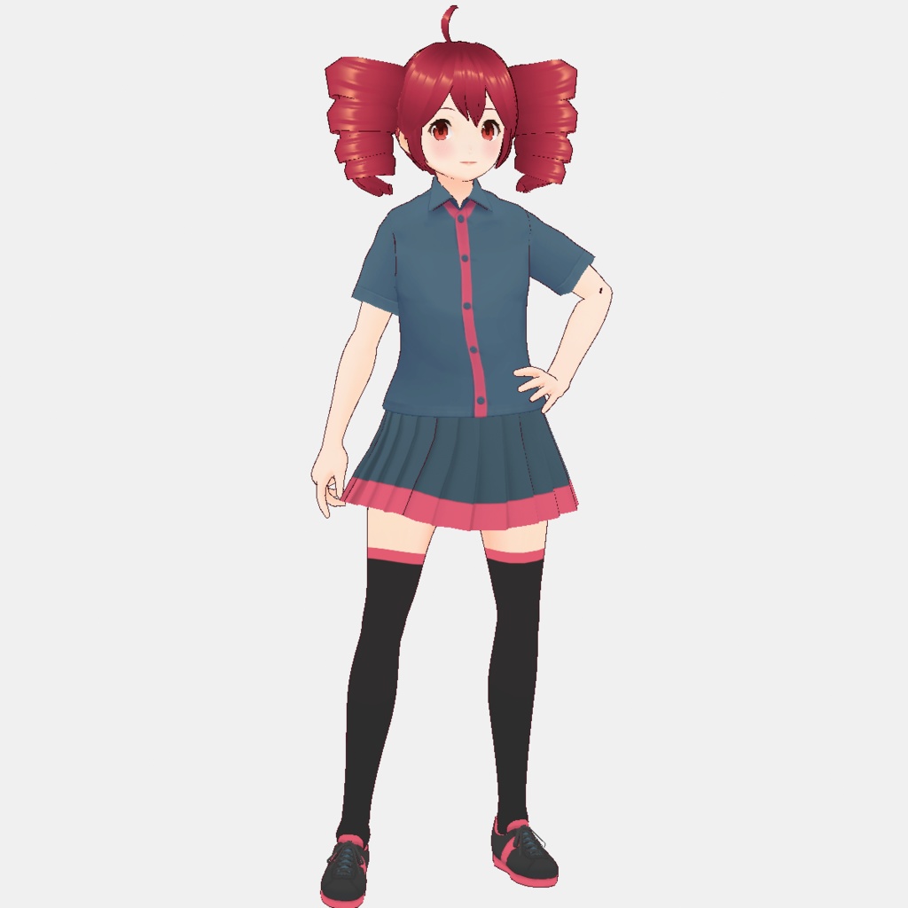 UTAU SynthV 重音テト Kasane Teto Simple VRoid Model