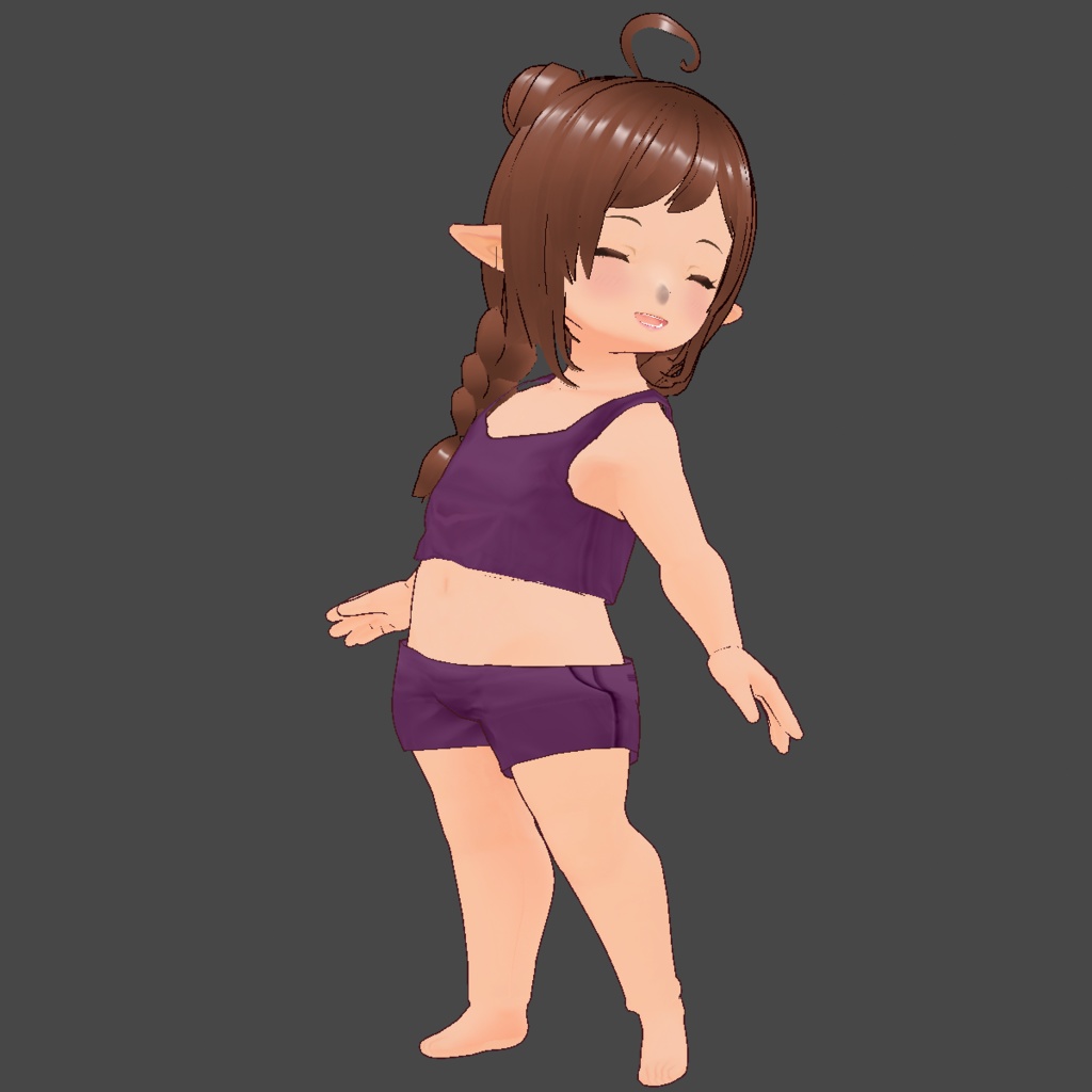 VRoid Lalafell Bodysuit + 3 Models