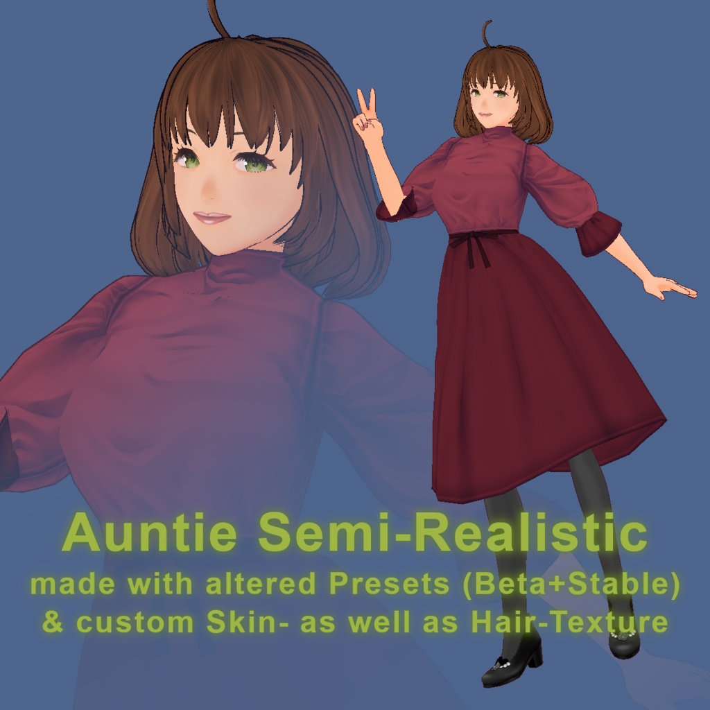 VRoid Free Model Auntie Semi-Realistic