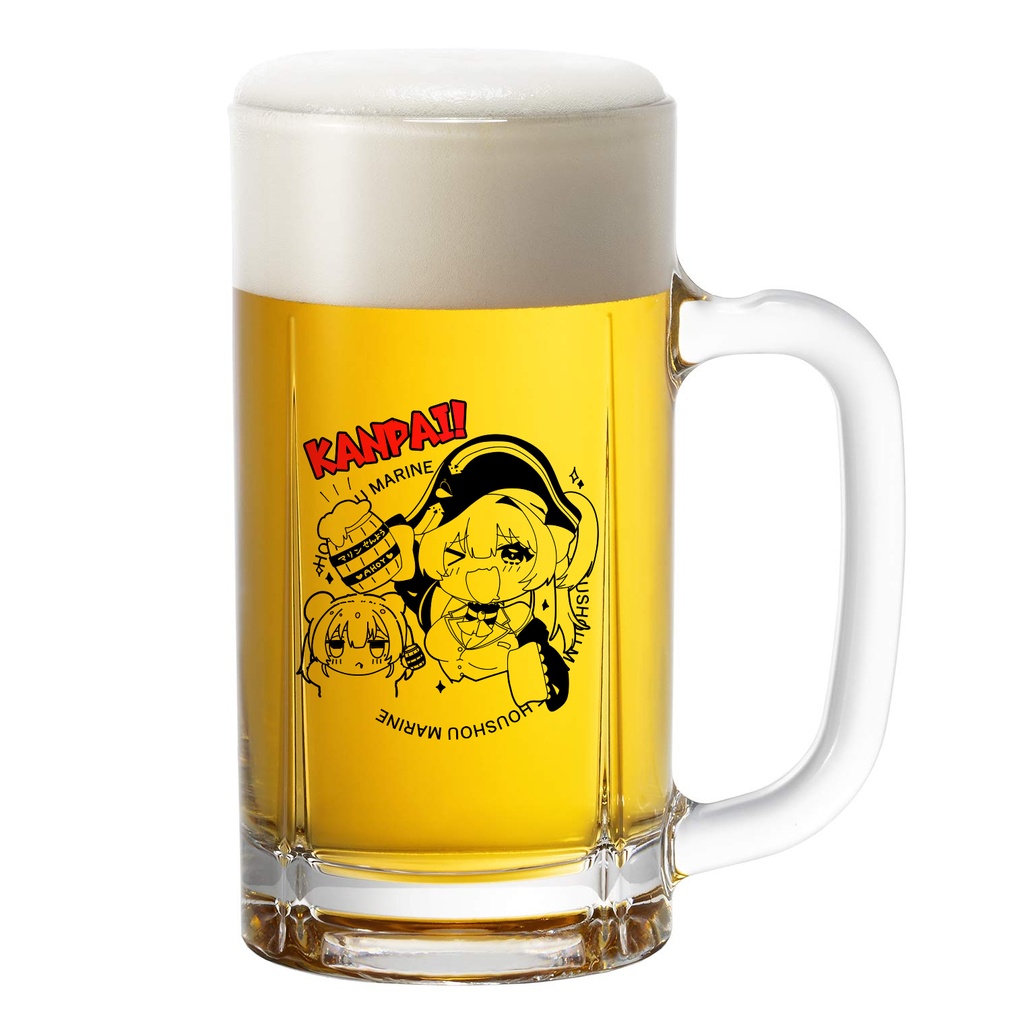 【非公式】酒樽片手にカンパイジョッキ500ml〜宝鐘マリンver.〜
