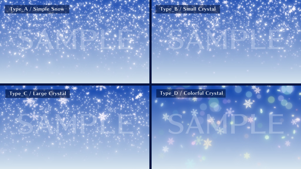 【背景エフェクト素材】雪が降るエフェクト01