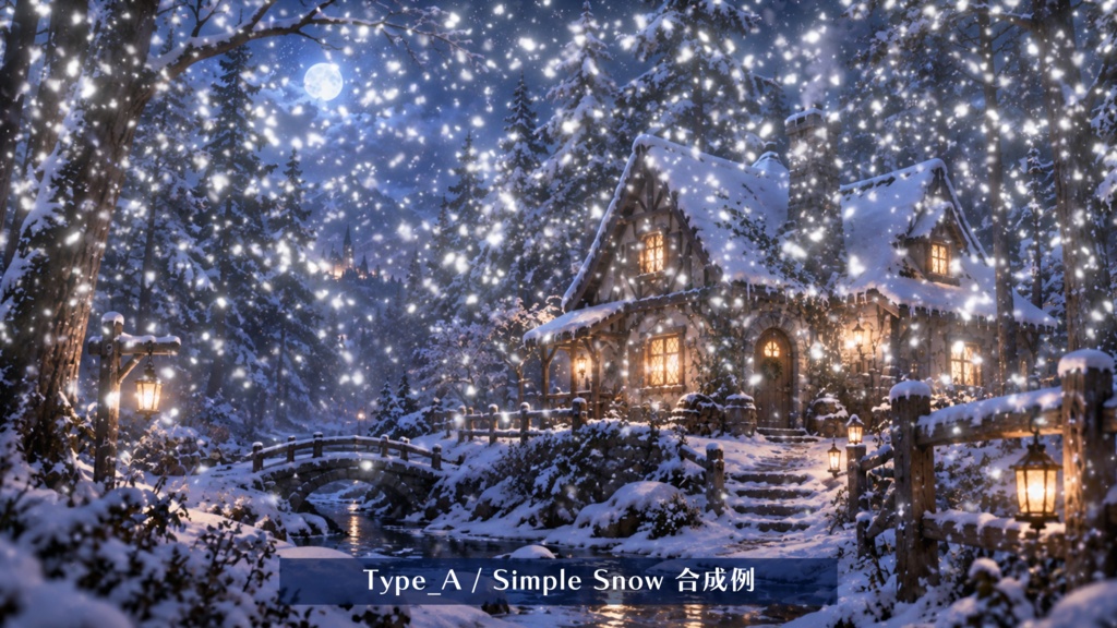【背景エフェクト素材】雪が降るエフェクト01