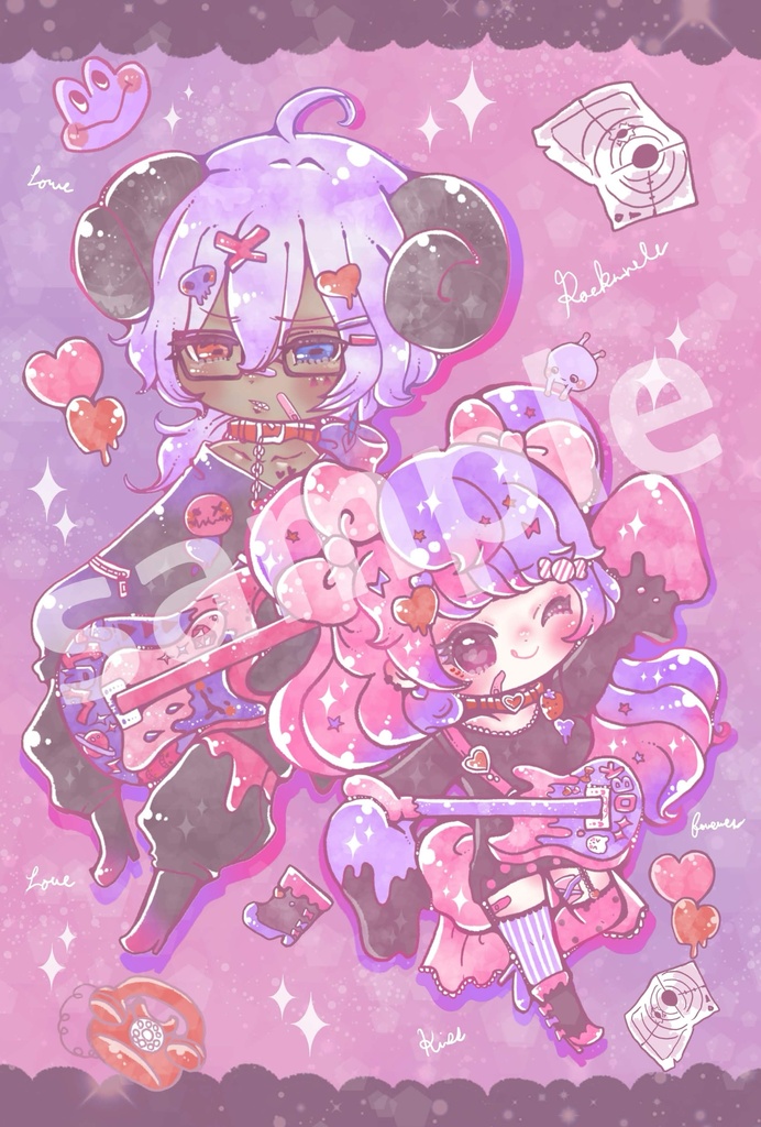 ポストカード⑥『Rockn Roll⚡』