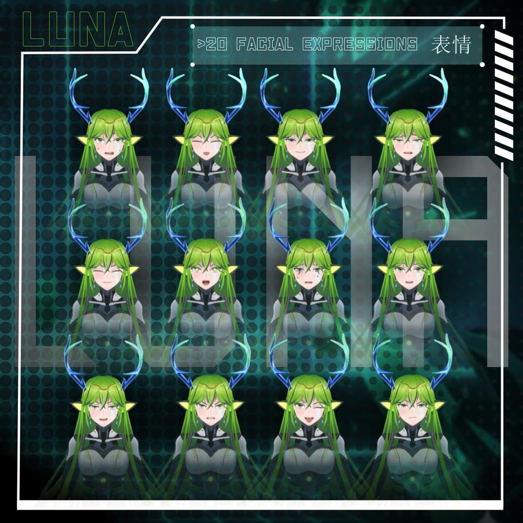 【オリジナル3Dモデル】サイバーエルフ:「エーテル.ルナ」 AETHER LUNA